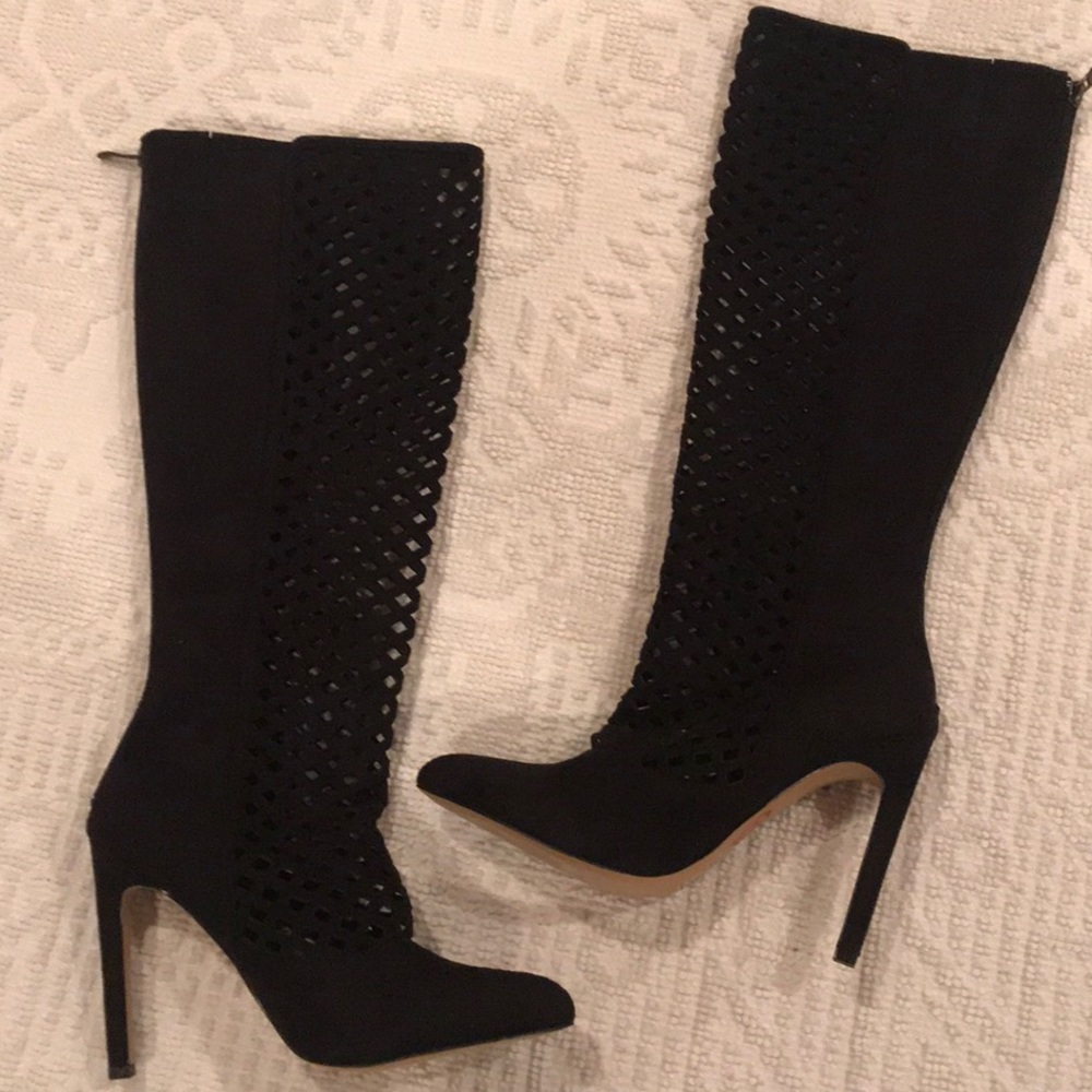 [Heart Soul] Suede Tall Black Boots | Size 9 - Picture 2 of 7